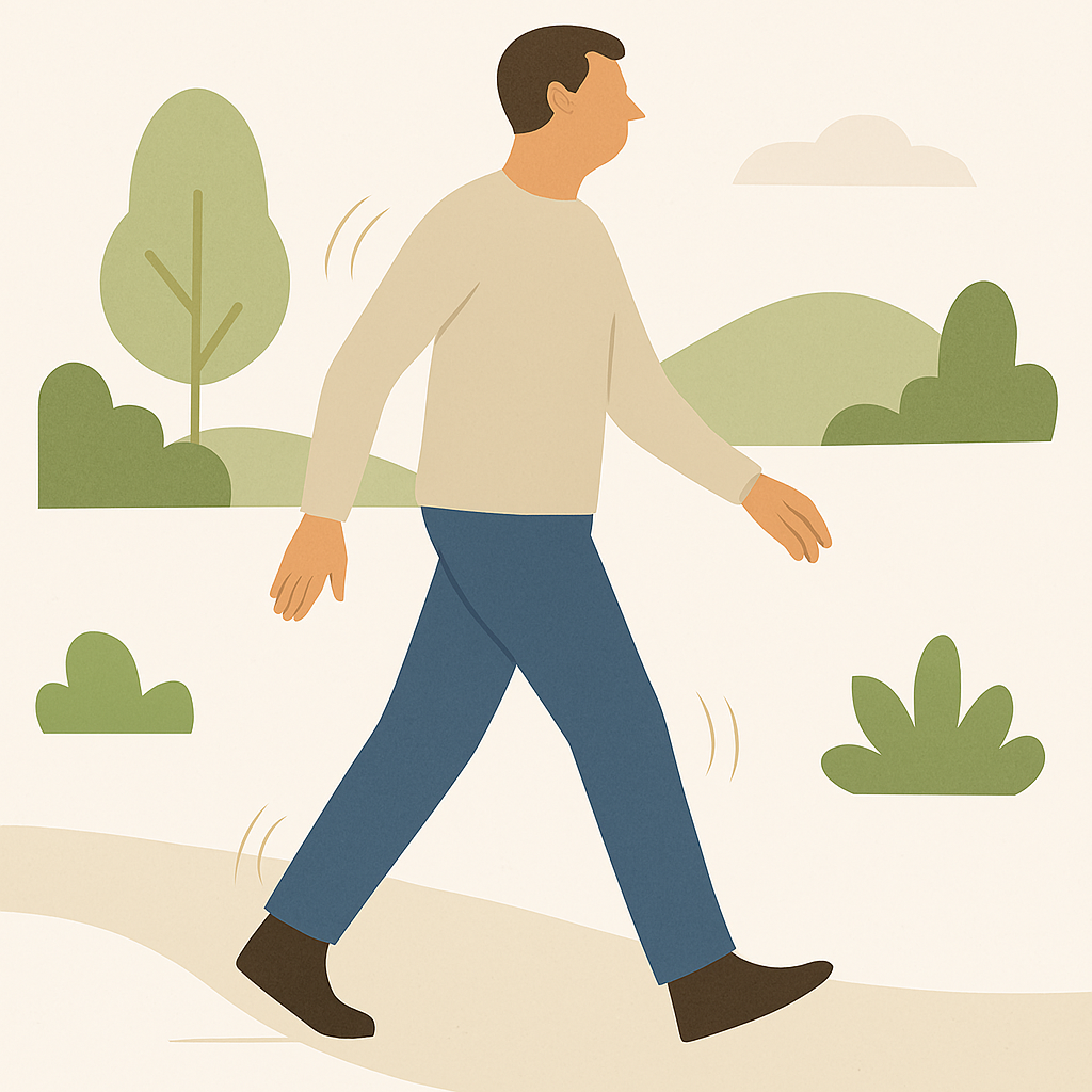 Illustration representing how lifestyle habits influence mobility and joint comfort over time