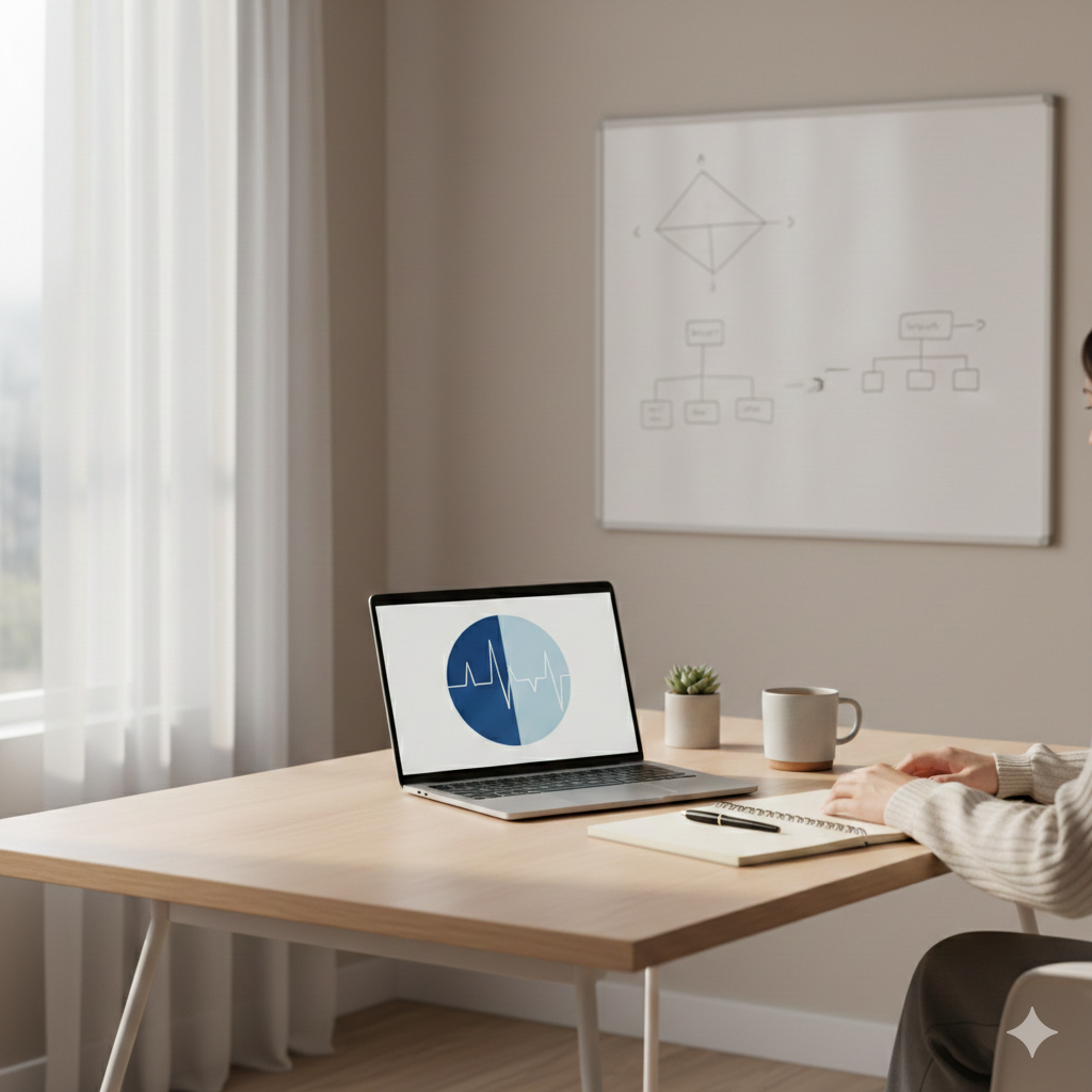 Minimalist workspace representing productivity, focus, and intentional work habits.