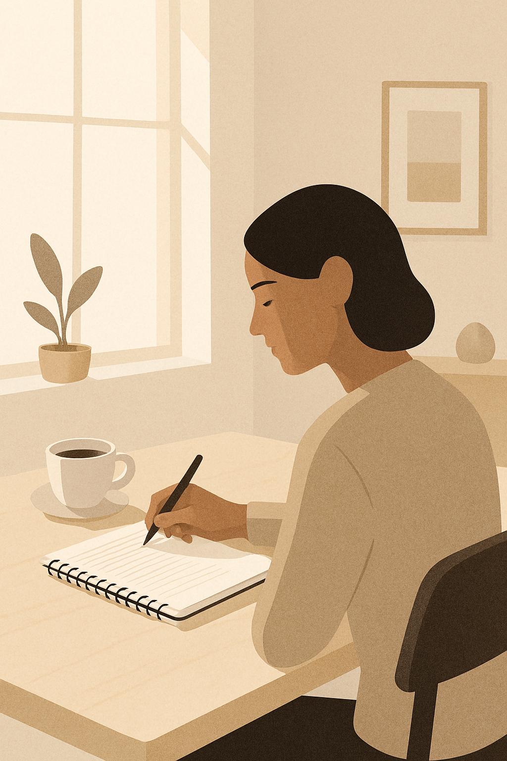 Illustration representing daily habits that support long-term health and well-being