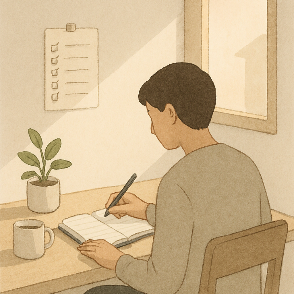 Illustration representing small daily habits and consistent routines in everyday life